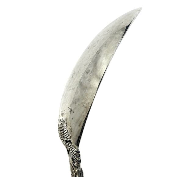 Godinger Grapevine Heavy Ornate 11" Pierced Handle Silver Plate Serving Spoon! - Picture 4 of 7